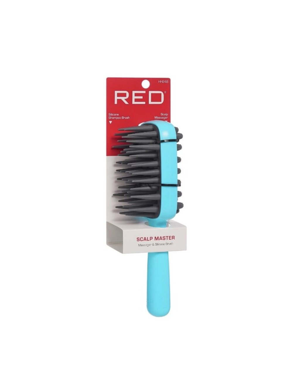 Red by Kiss Scalp Master 2-in-1 Silicone Scrubber & Shampoo Brush, Nwe